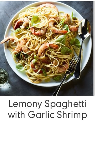 Lemony Spaghetti with Garlic Shrimp