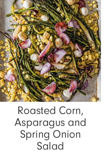Roasted Corn, Asparagus and Spring Onion Salad