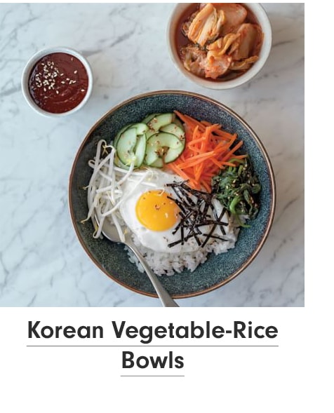 Korean Vegetable-Rice Bowls