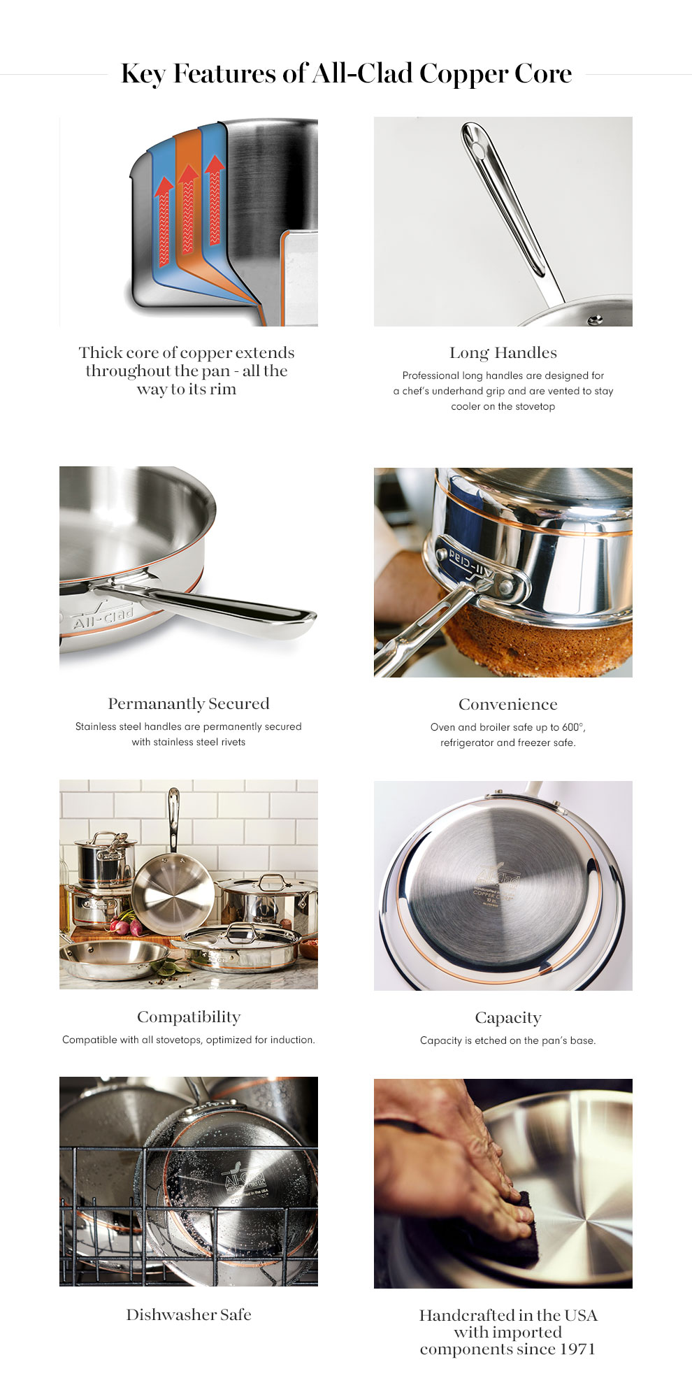 AllClad Copper Core 10Piece Cookware Set Williams Sonoma