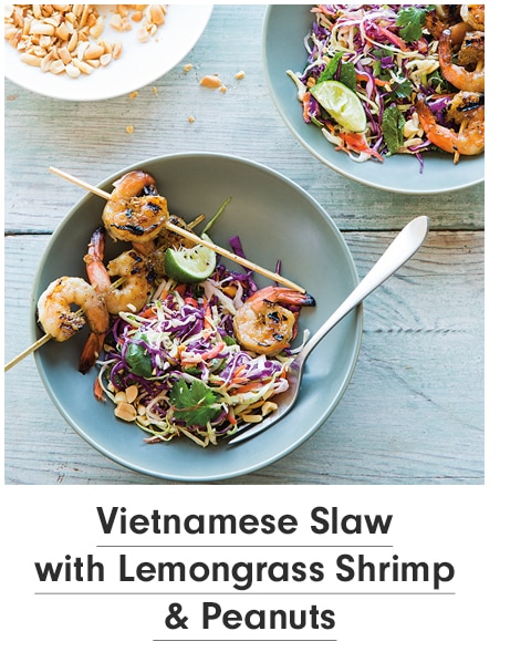 Vietnamese Slaw and Lemongrass Shrimp with Peanuts