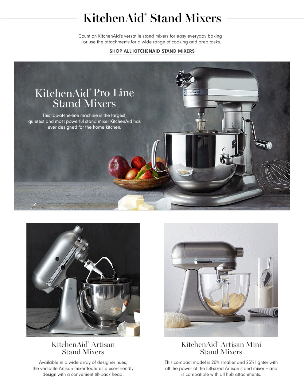 KitchenAid® Design Series Stand Mixer 5QT Williams Sonoma