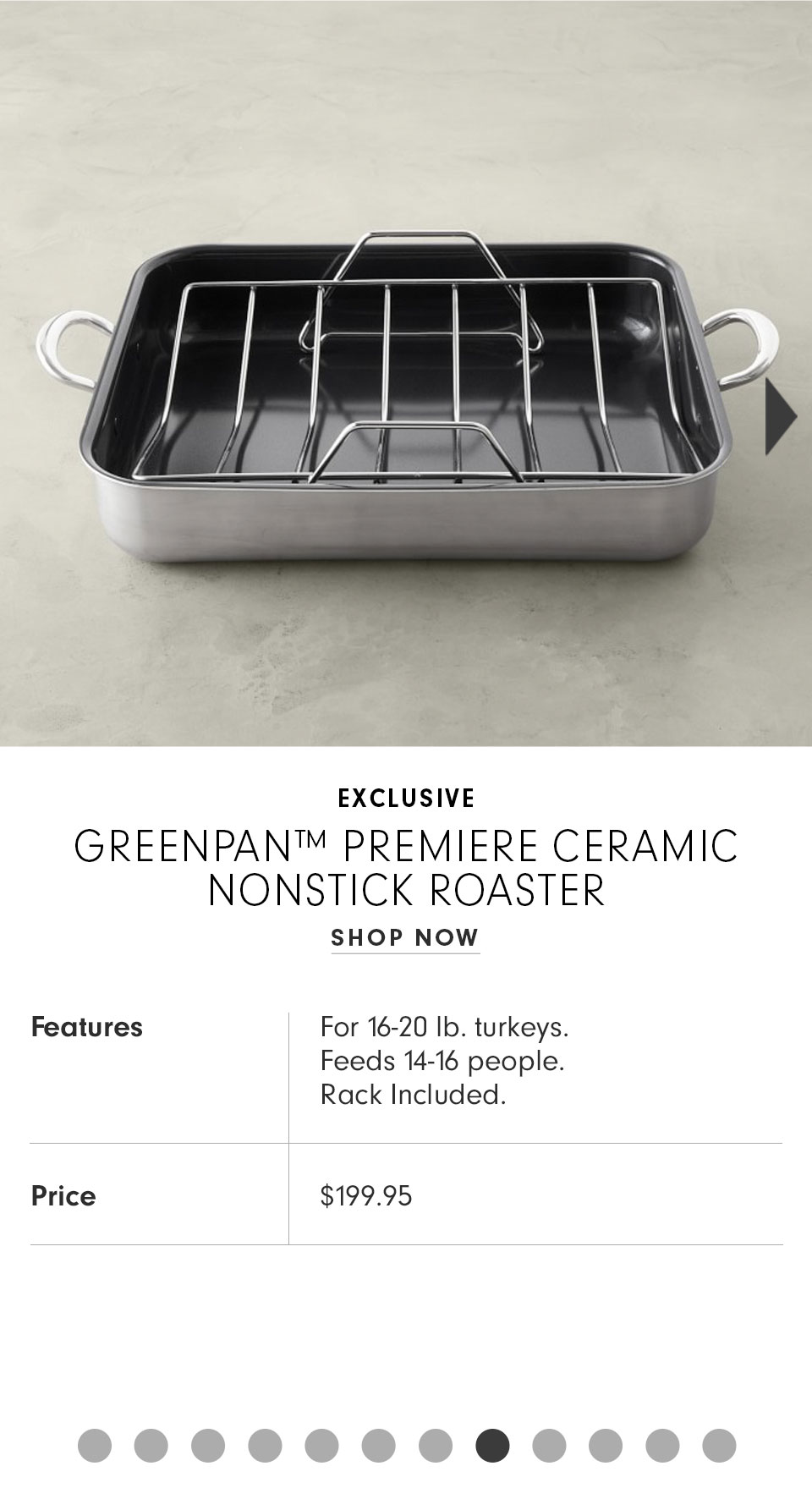 GreenPan Premier Ceramic Nonstick Roaster