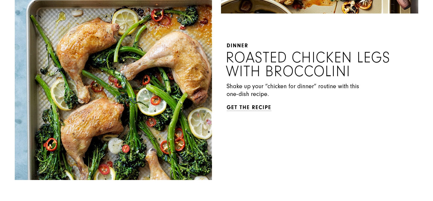 Roasted Chicken Legs with Broccolini