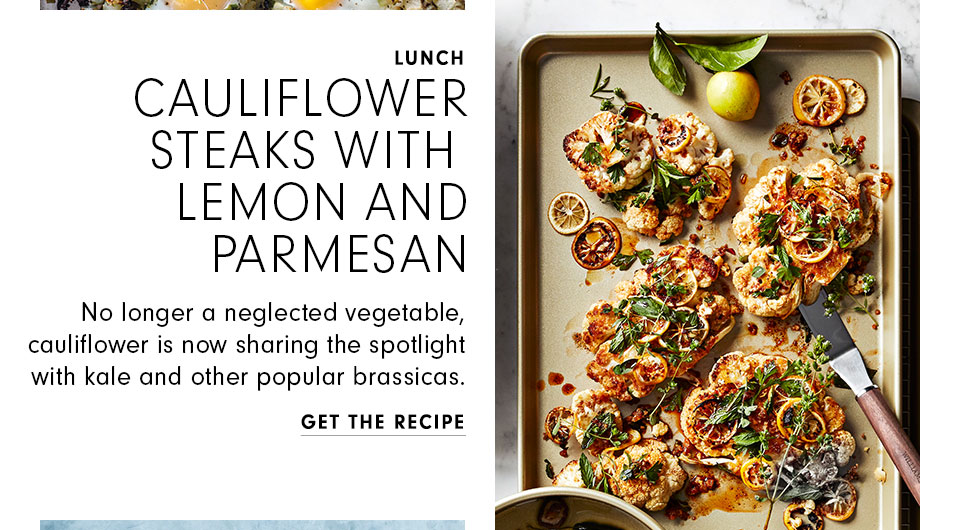 Cauliflower Steaks with Lemon & Parmesan