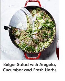 Bulgur Salad with Arugula, Cucumber and Fresh Herbs