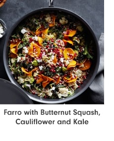 Farro with Butternut Squash, Cauliflower and Kale