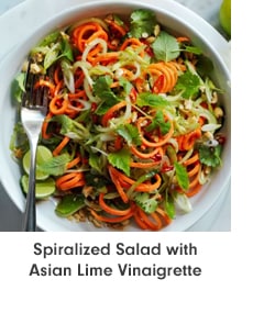 Spiralized Salad with Asian Lime Vinaigrette