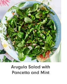 Arugula Salad with Pancetta and Mint