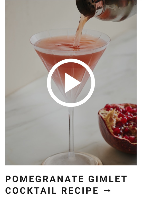 Pomegrante Gimlet Cocktail 