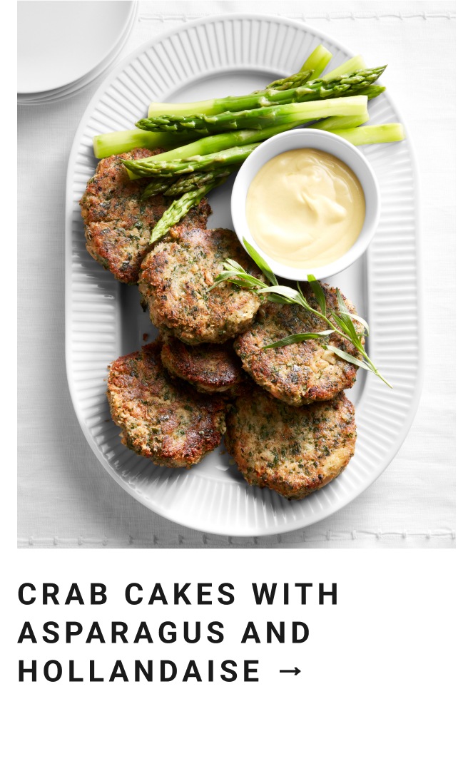 Crab Cakes with Asparagus & Hollandaise
