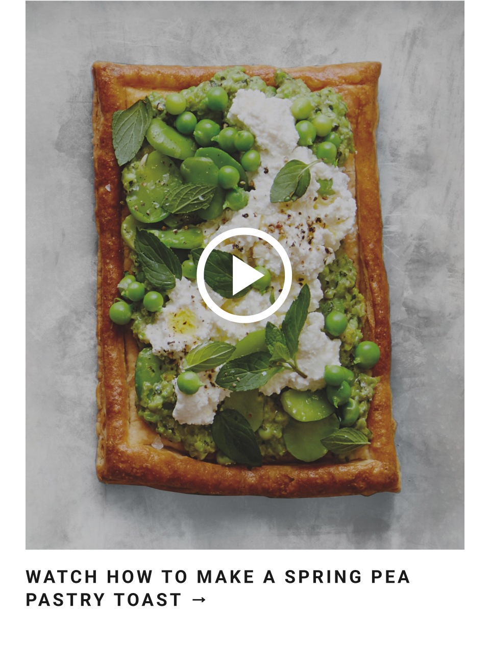 How to Make a Spring Pea Pastry Toast