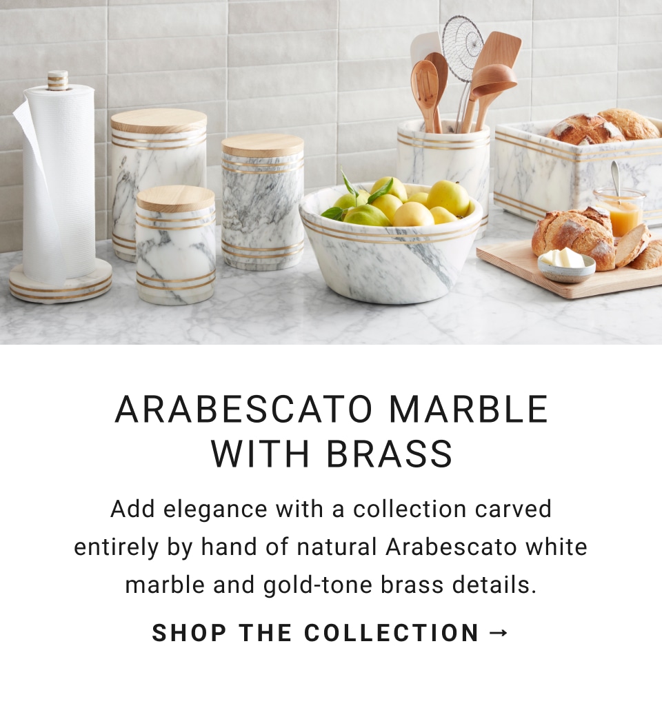 Arabescato Marble with Brass