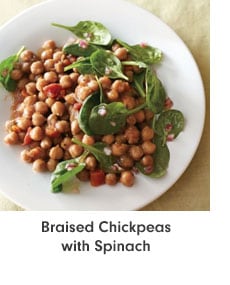 Braised Chickpeas with Spinach