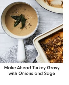 Make-Ahead Turkey Gravy with Onions and Sage