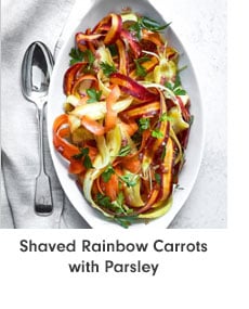 Shaved Rainbow Carrots with Parsley