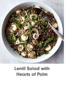 Lentil Salad with Hearts of Palm
