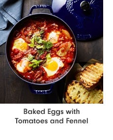 Baked Eggs with Tomatoes and Fennel
