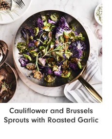 Cauliflower and Brussels Sprouts with Roasted Garlic