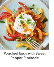 Poached Eggs with Sweet Pepper Pipérade