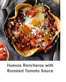 Huevos Rancheros with Roasted Tomato Sauce