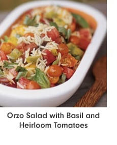 Orzo Salad with Basil and Heirloom Tomatoes
