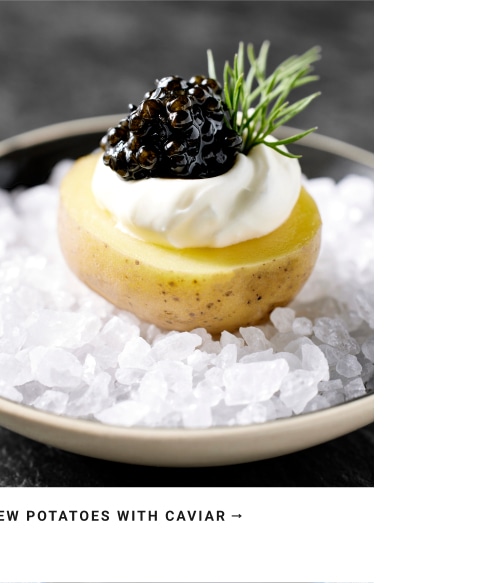 New Potatoes with Caviar