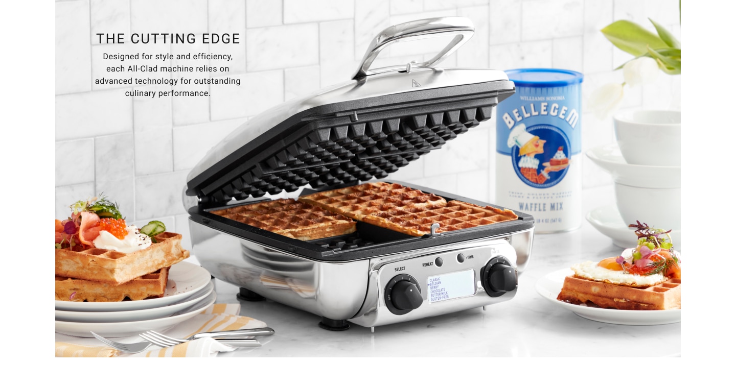 All-Clad 4-Square Digital Gourmet Waffle Maker with Removable Plates