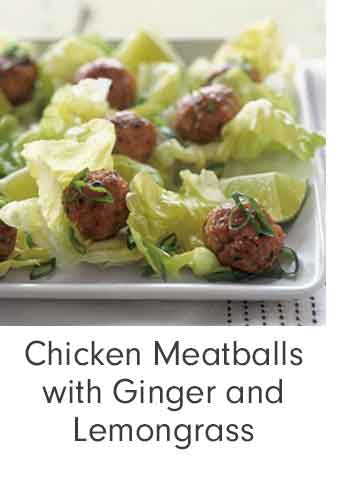 Chicken Meatballs with Ginger and Lemongrass