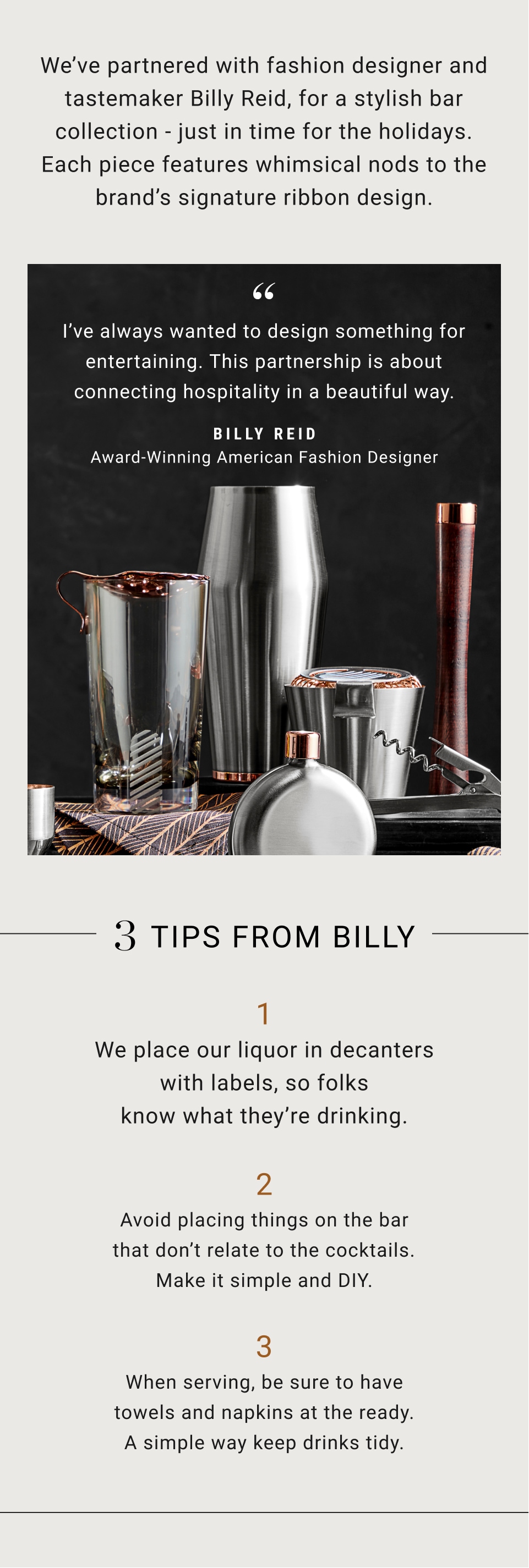 Williams Sonoma x Billy Reid Williams Sonoma