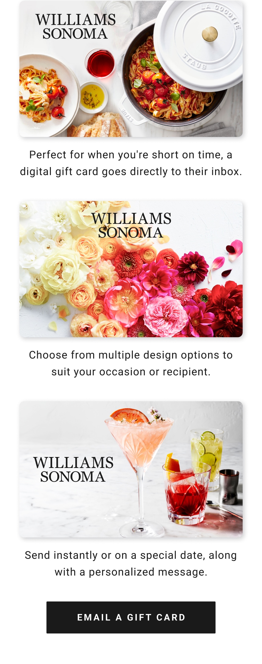 Buy Williams-Sonoma eGift Cards Online