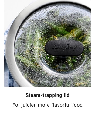 Steam-trapping lid
