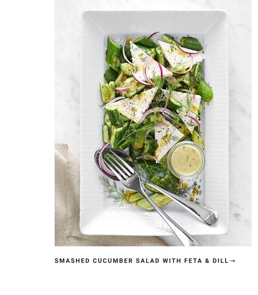 Smashed Cucumber Salad with Feta & Dill