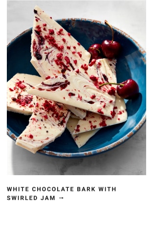 White Chocolate Bark with Swirled Jam Recipe