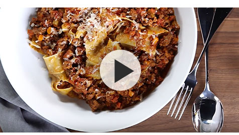 Pappardelle with Bolognese Sauce