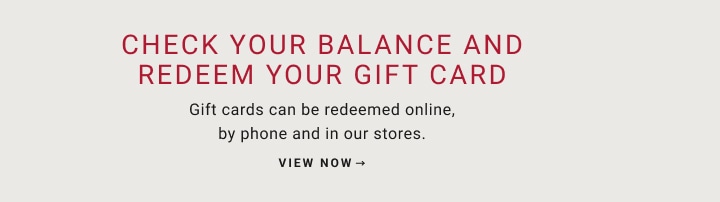Check Your Balance & Redeem Your Gift Card