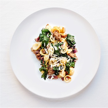 Pasta with Sausage & Chard