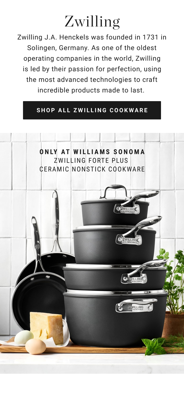 Premium Zwilling Cookware for Every Kitchen | Williams Sonoma