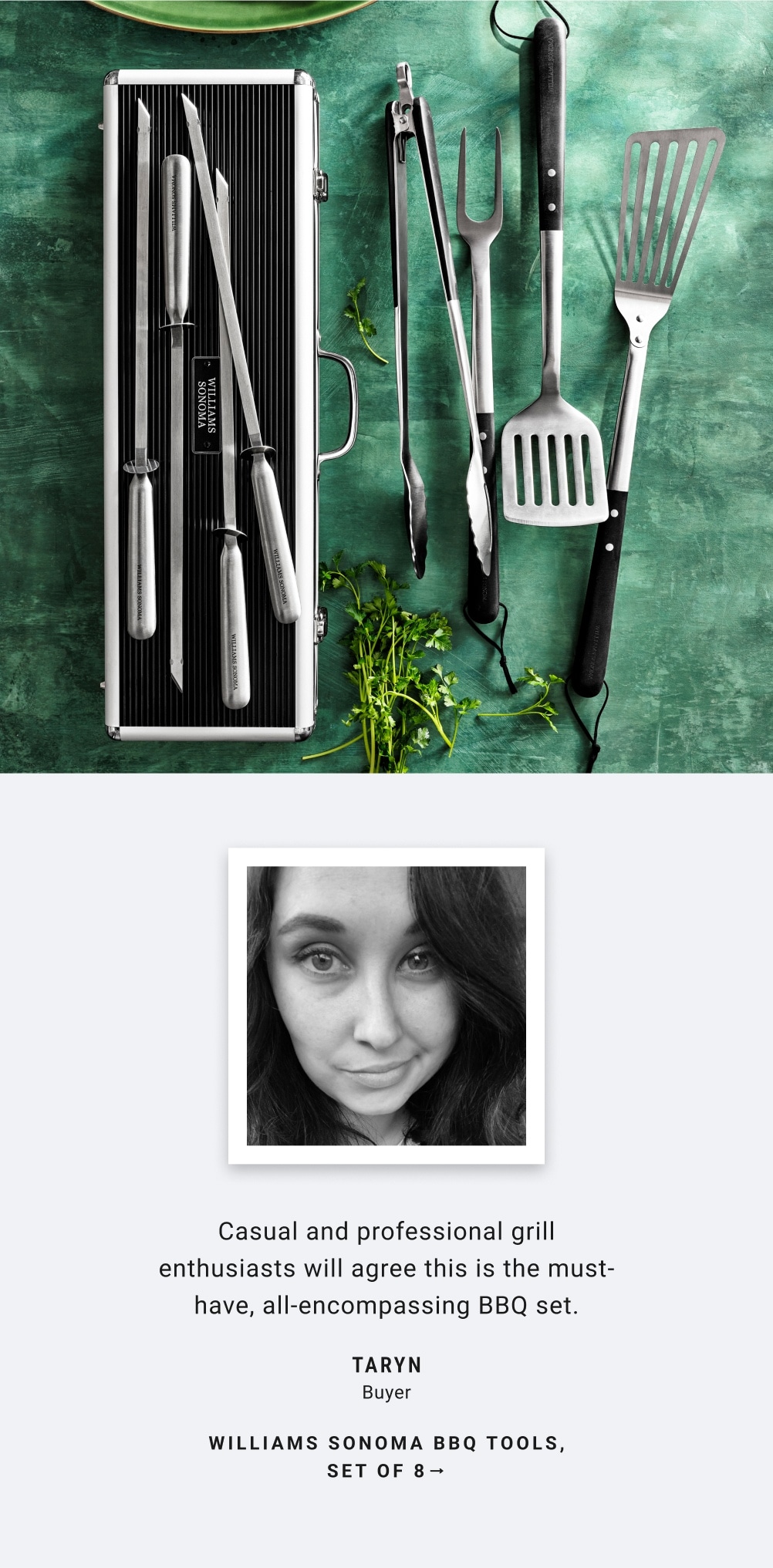 Williams Sonoma BBQ Tools, Set of 8
