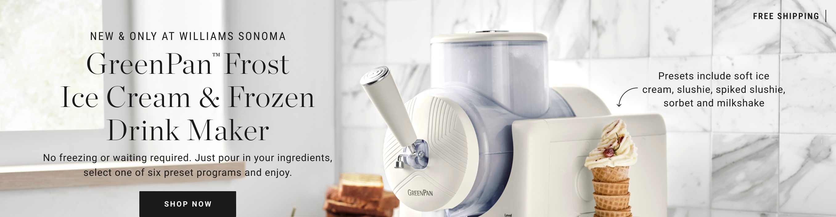 GreenPan™ Frost Ice Cream & Frozen Drink Maker