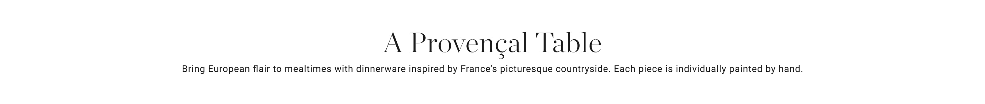 A Provencal Table A Provencal Table