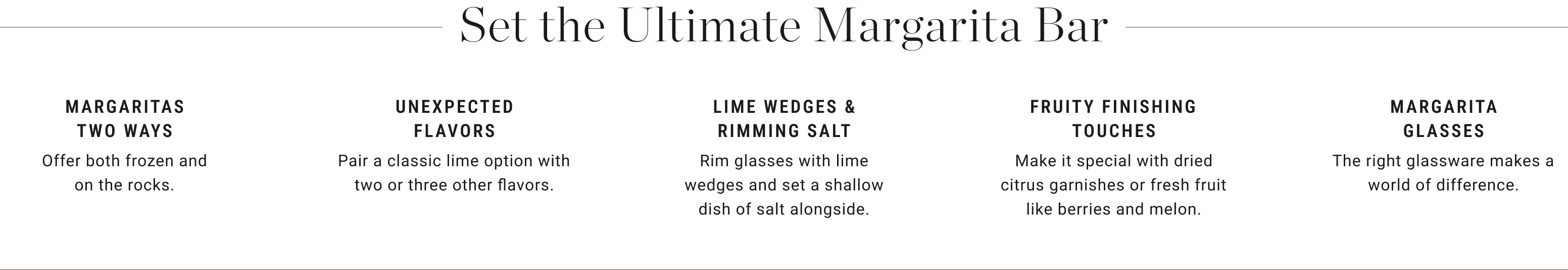 Set the Ultimate Margarita Bar