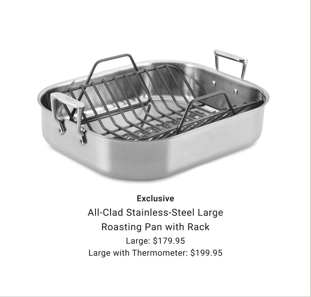 All-Clad Stainless-Steel Large Roasting Pan with Rack