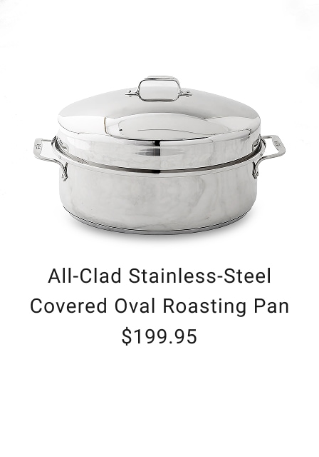 All-Clad Stainless-Steel Covered Oval Roasting Pan