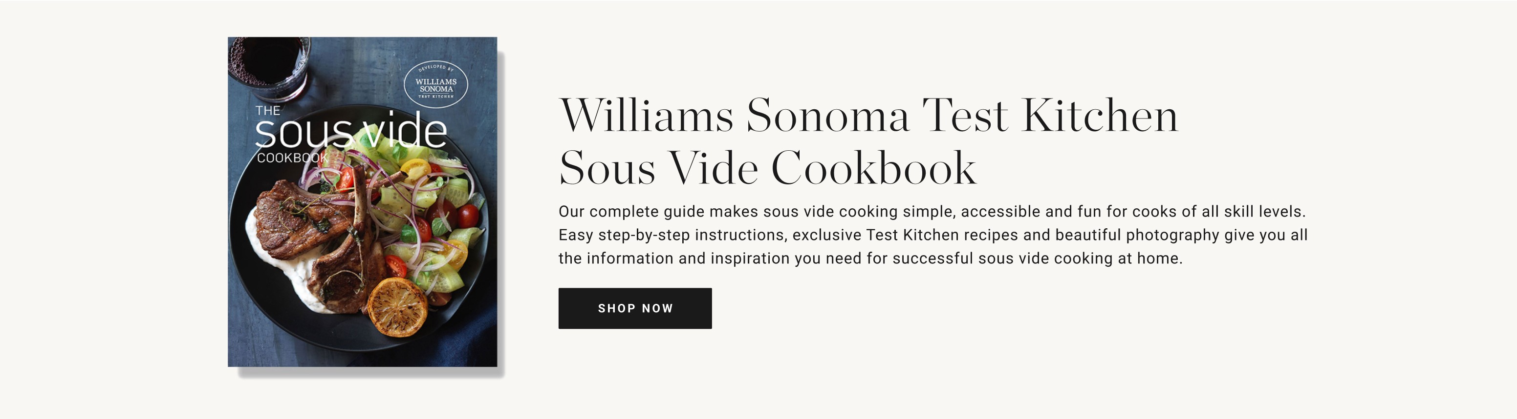 Williams Sonoma Test Kitchen Sous Vide Cookbook