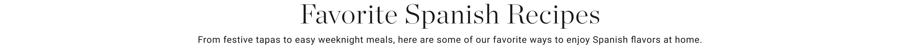 Favorite Spanish Recipes