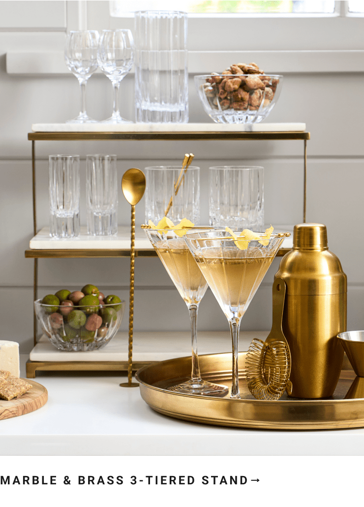 Marble & Brass 3-Tiered Stand