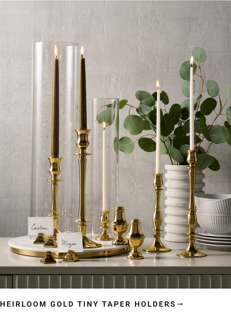 Heirloom Gold Tiny Taper Holders