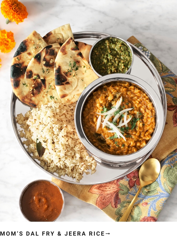 Mom’s Dal Fry and Jeera Rice