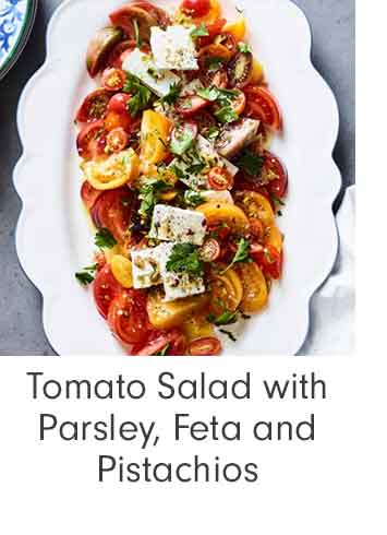 Tomato Salad with Parsley, Feta and Pistachios
